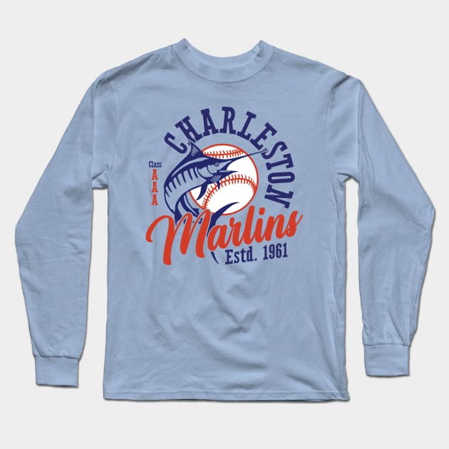 Charleston Marlins Long Sleeve T-Shirt by MindsparkCreative